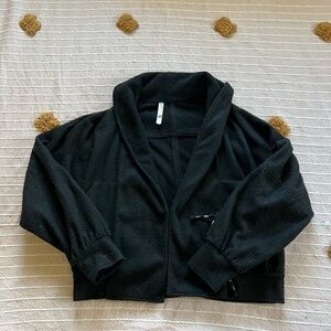 Free People Black Fleece Jacket